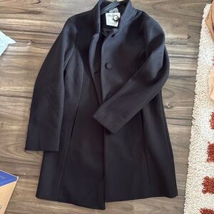 Allegra K Black Peacoat